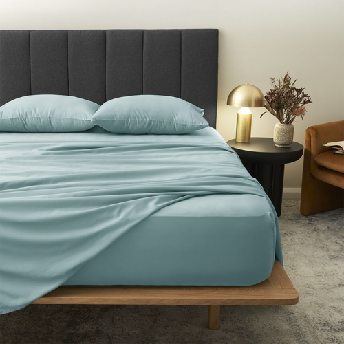Morrissey Queen Bed Fitted Sheet Set 1200TC Luxe Soft  Seasalt