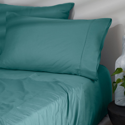 Morrissey King Bed 900TC Cotton Rich Sheet Set Mineral Blue