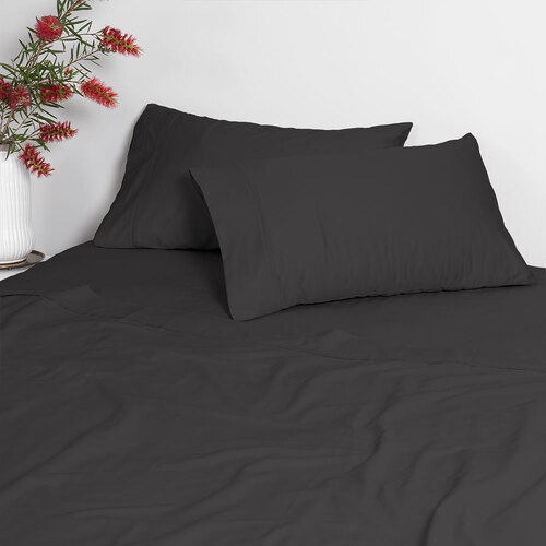 Sheraton Luxury Maison Queen Bed Australian Cotton Sheet Set Charcoal