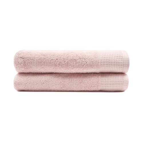 2pc Sheraton Luxury Maison Greenwich Bath Towels 68cm x 137cm Cotton Peach