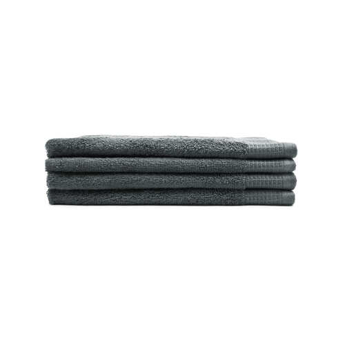 4pc Sheraton Luxury Maison Greenwich Hand Towels 40cm x 60cm Cotton Charcoal 