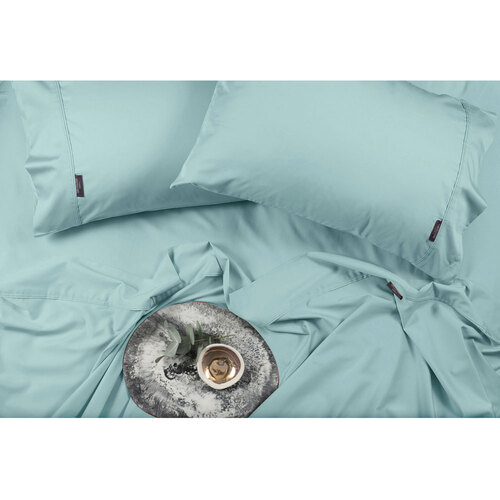Sheraton Luxury Bamboo/Cotton Sheet Set 400Tc Queen Aqua Mint