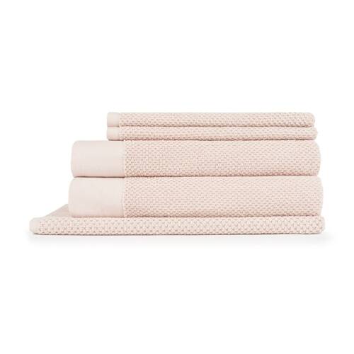 5pc 550GSM Sheraton Luxury Cotton Bathroom Marlon Towel Set Blush