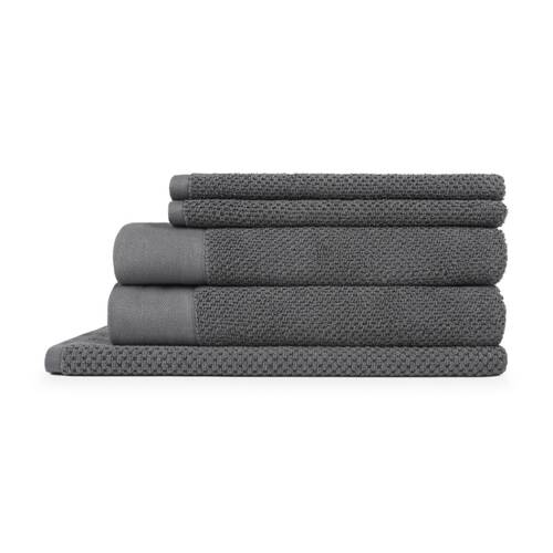 5pc 550GSM Sheraton Luxury Cotton Bathroom Marlon Towel Set Charcoal
