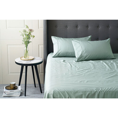 Tontine King Bed Fitted Sheet Set 1200TC Cotton Rich Soft Jade