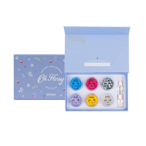 Oh Flossy Kids Disco Fever Glitter Set Non-Toxic 10x10cm 3y+
