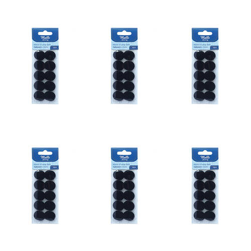 6PK Malli Sewing Round Hook & Loop Self Adhesive Dots Fabric Fastener