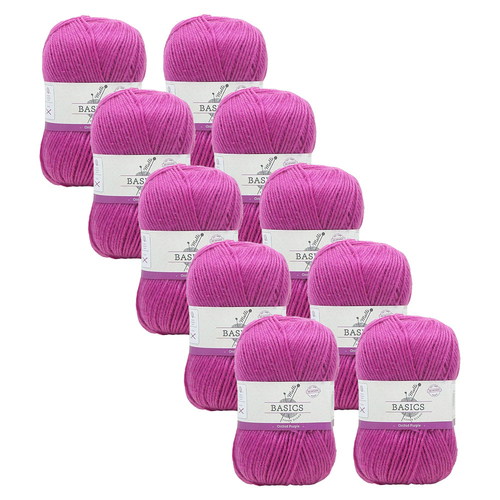 10x Malli Blend Basic 100g Acrylic/Poly Yarn Knitting Craft Orchid Purple