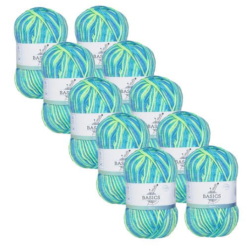 10PK Malli Super Blend Basic Multi 100g Acrylic/Polyester Yarn Marine