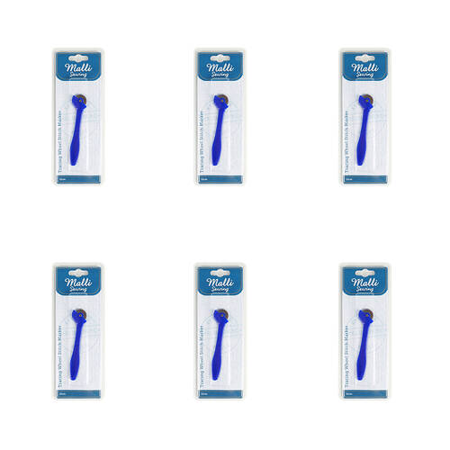 6PK Malli Sewing Metal Tracing Wheel Stitch Marker 12cm - Assorted