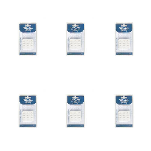 6x 2pc Malli 3-Hook  Adjustable Bra Extender 1250x55mm Assorted