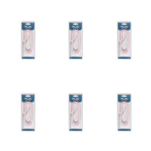 6PK Malli Sewing 1-Pair Holographic/Reflective Shoelaces 100cm - Assorted