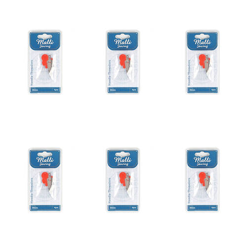 6x 4pc Malli Sewing Metal Needle Threaders 55cm - Assorted