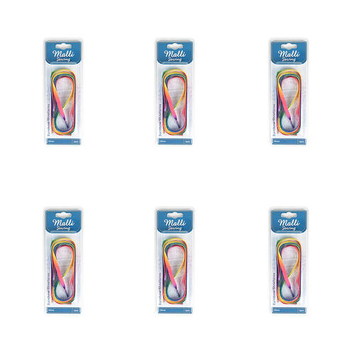 6PK Malli Sewing Rainbow Colourful Fashion Replacement Shoelaces 1-Pair 