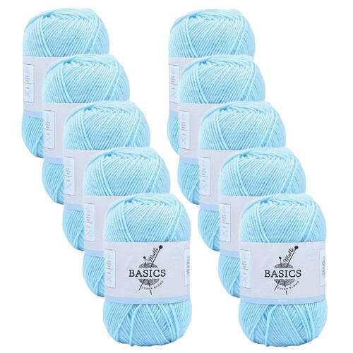 10PK Malli Super Blend Basic Crochet Knitting Yarn 8ply 100g 16x9cm Arctic