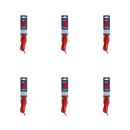 6PK Malli Sewing Round Replacement Shoelaces 120cm - Assorted 