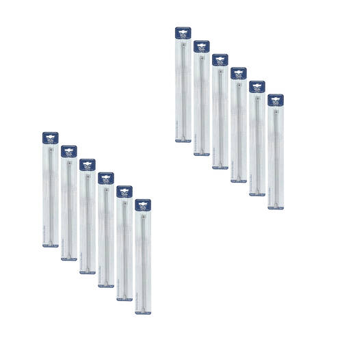 12PK Malli Aluminium/Plastic Knitting Needles 3mmx35cm - Grey
