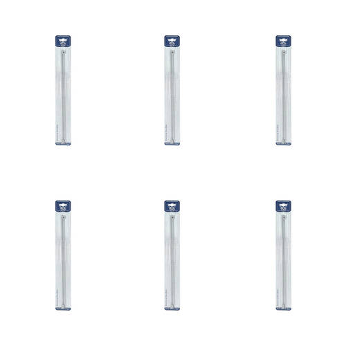 6PK Malli Aluminium/Plastic Knitting Needles 3mmx35cm - Grey