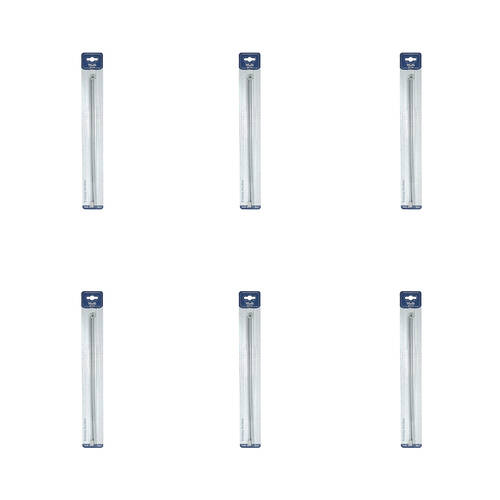 6PK Malli Aluminium/Plastic Knitting Needles 4mmx35cm - Grey
