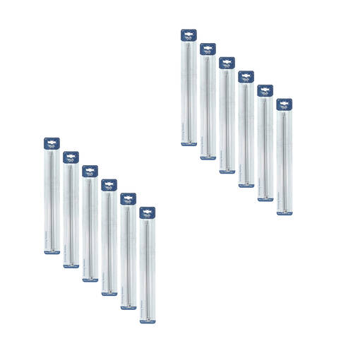 12PK Malli Aluminium/Plastic Knitting Needles 5mmx35cm - Grey