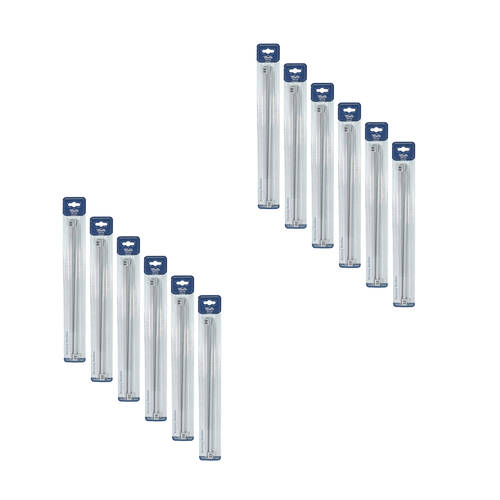 12PK Malli Aluminium/Plastic Knitting Needles 8mmx35cm - Grey