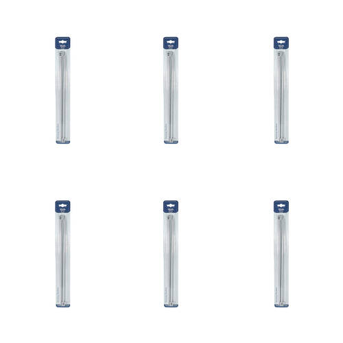 6PK Malli Aluminium/Plastic Knitting Needles 8mmx35cm - Grey