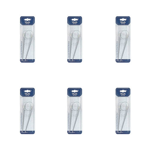 6PK Malli Aluminium/Plastic Circular Knitting Needles 3mm - Grey