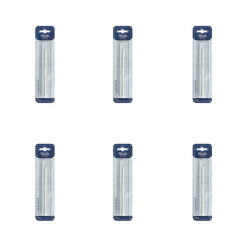 6PK Malli Plastic Crochet Hook/Needle Yarn Crafting Tool 3mm - White