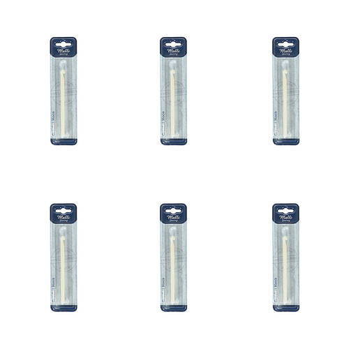6PK Malli Plastic Crochet Hook/Needle Yarn Crafting Tool 7mm - White