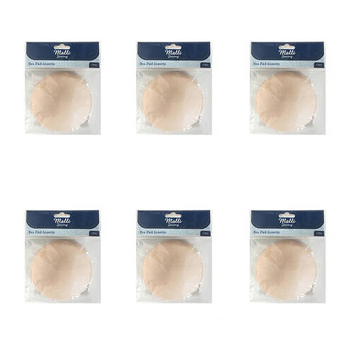 6PK Malli Sewing Sponge DIY Bra Pad/Padding Cup Inserts Round - Assorted