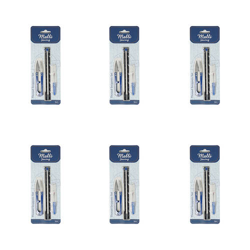 6x 3pc Malli Sewing Metal/Plastic Sewing Thread Cutter Snippers/Scisssors