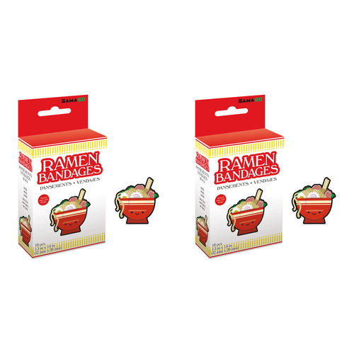 36pc Gamago Ramen Bandages Kids/Children Band Aid 3.7x3.9cm