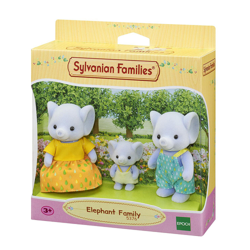 3pc Sylvanian Families Elephant Family Kids Miniature Toy 3y+