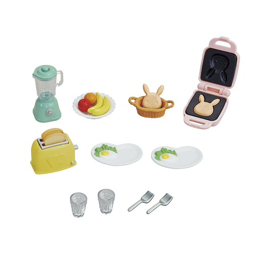 21pc Sylvanian Families Breakfast Cooking Utensils Kids Toy Playset 3+