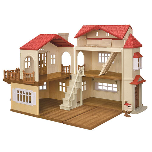 Sylvanian Families Red Roof Country Home w/Secret Attic Playroom 3y+
