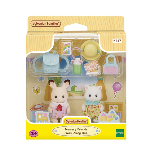 9pc Sylvanian Families Nursery Friends Walk Along Duo Kids Toy Set 3y+