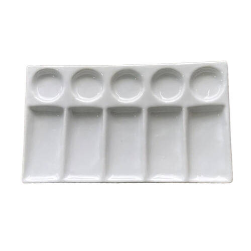 Sinoart 10-Well Watercolour & Painting Slant Palette 11x19cm Porcelain/Ceramic