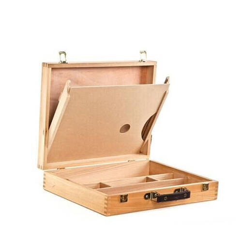 Sinoart Wooden Paint Storage Box w/ Removable Palette 42x33x8cm Beechwood