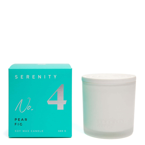 Serenity Numbered Core 300g Scented Soy Wax Candle - Pear Fig