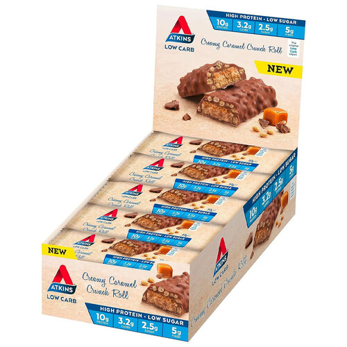 15pc Atkins 50g Advantage Bar Creamy Caramel Crunch Roll