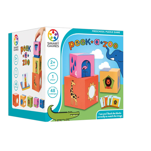 Smart Games Peek-A-Zoo Animal Preschool Puzzle Game Kids 2y+