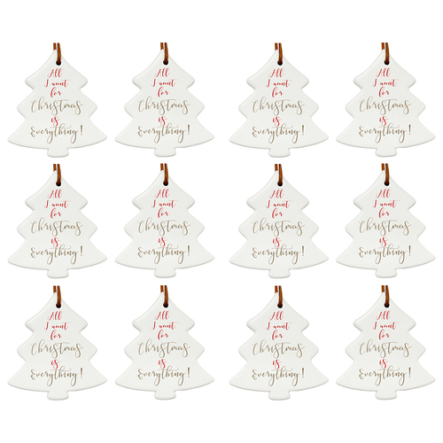 12PK LVD Hang Tree Xmas Everything Decorative Sculpture Home/Lounge Decor