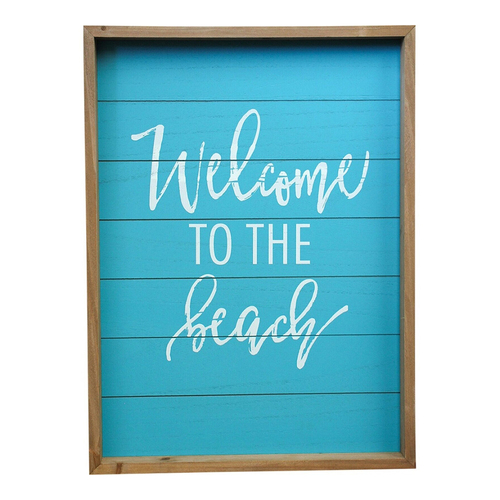 LVD Welcome To The Beach MDF 58cm Sign Board Home Decor