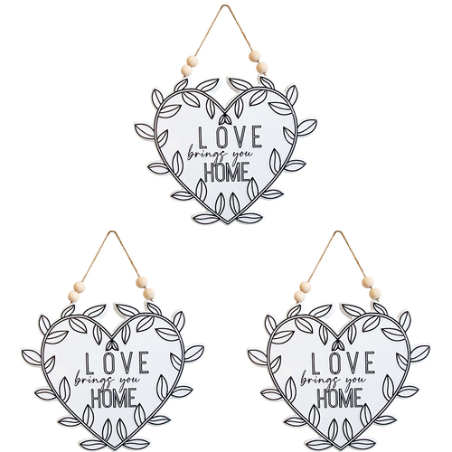 3PK LVD Sign Love Home Decorative Home/Lounge Decor Wall Art