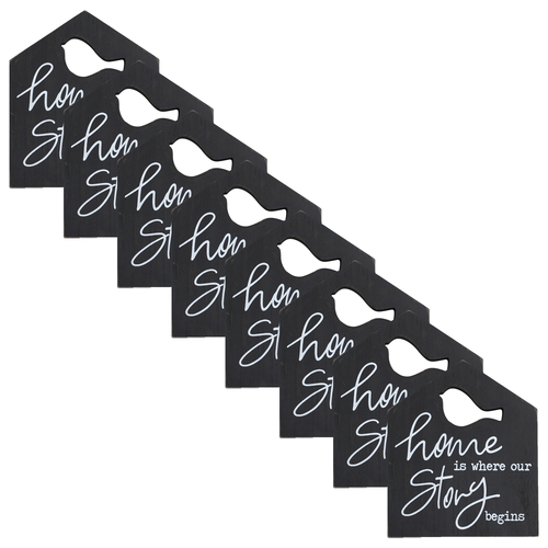 8PK LVD Sign Home Black Bird Decorative Home/Lounge Decor Ornament