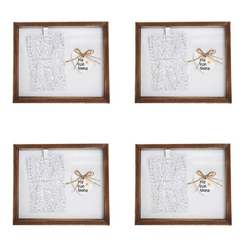 4PK LVD Warm-Toned Wooden Resin Framed Picture/Photo 25x3.5x21cm My Sunshine