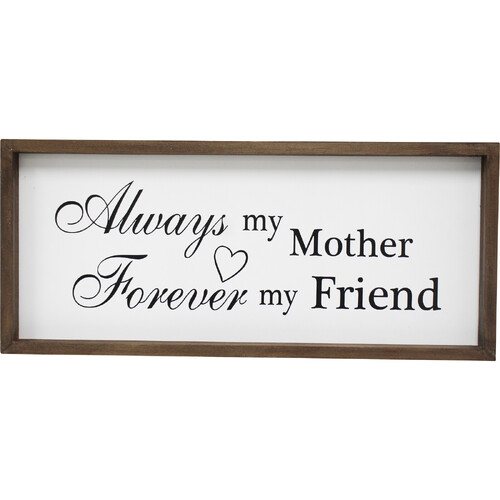 LVD Rectangle MDF 48x21cm Sign Message - Always My Mother