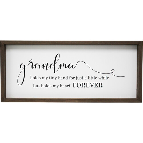 LVD Rectangle MDF 48x21cm Sign Message - Grandma Forever