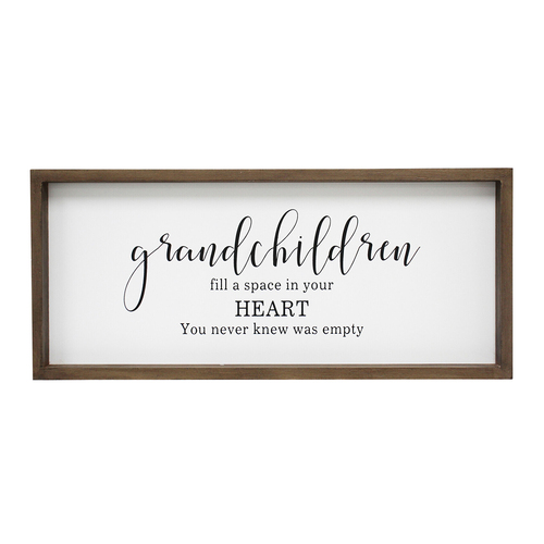 LVD MDF 48cm Grandchildren Sign Home Decorative Rectangular Plaque