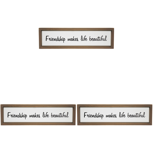 3PK LVD Sign Friendship Life Decorative Home/Lounge Decor Ornament